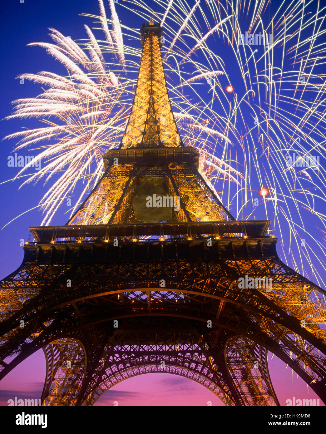 Firework display over the Eiffel Tower, Paris, France Stock Photo Alamy