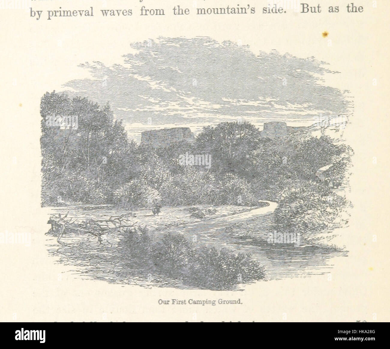 Train In 1867 Illustration from 'New Tracks in North America', documenting travel and ...