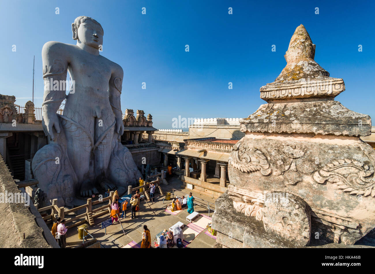 Gomateshwara, the tallest monolithic statue in the world, dedicated to