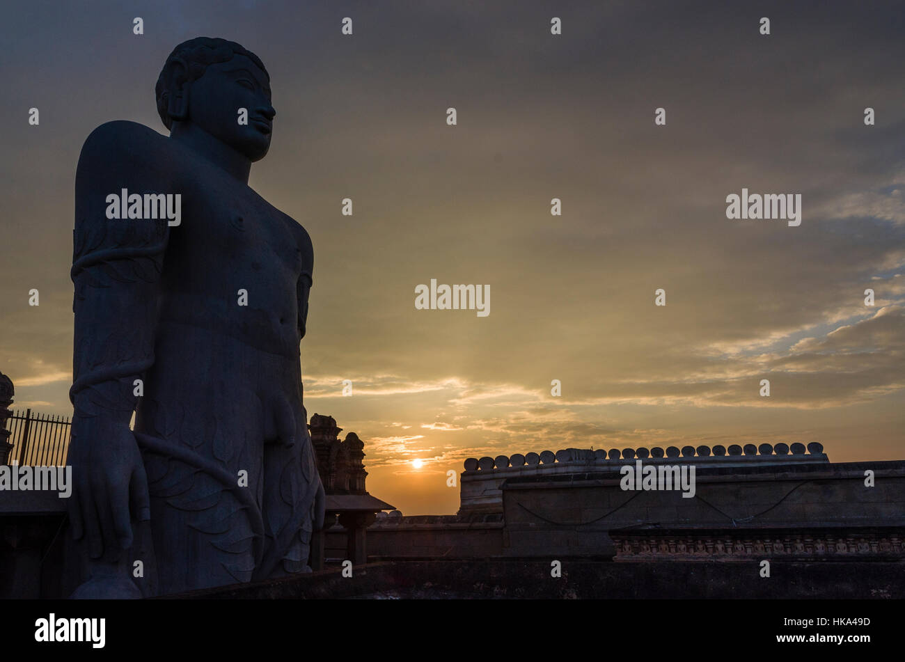 Gomateshwara, the tallest monolithic statue in the world, dedicated to