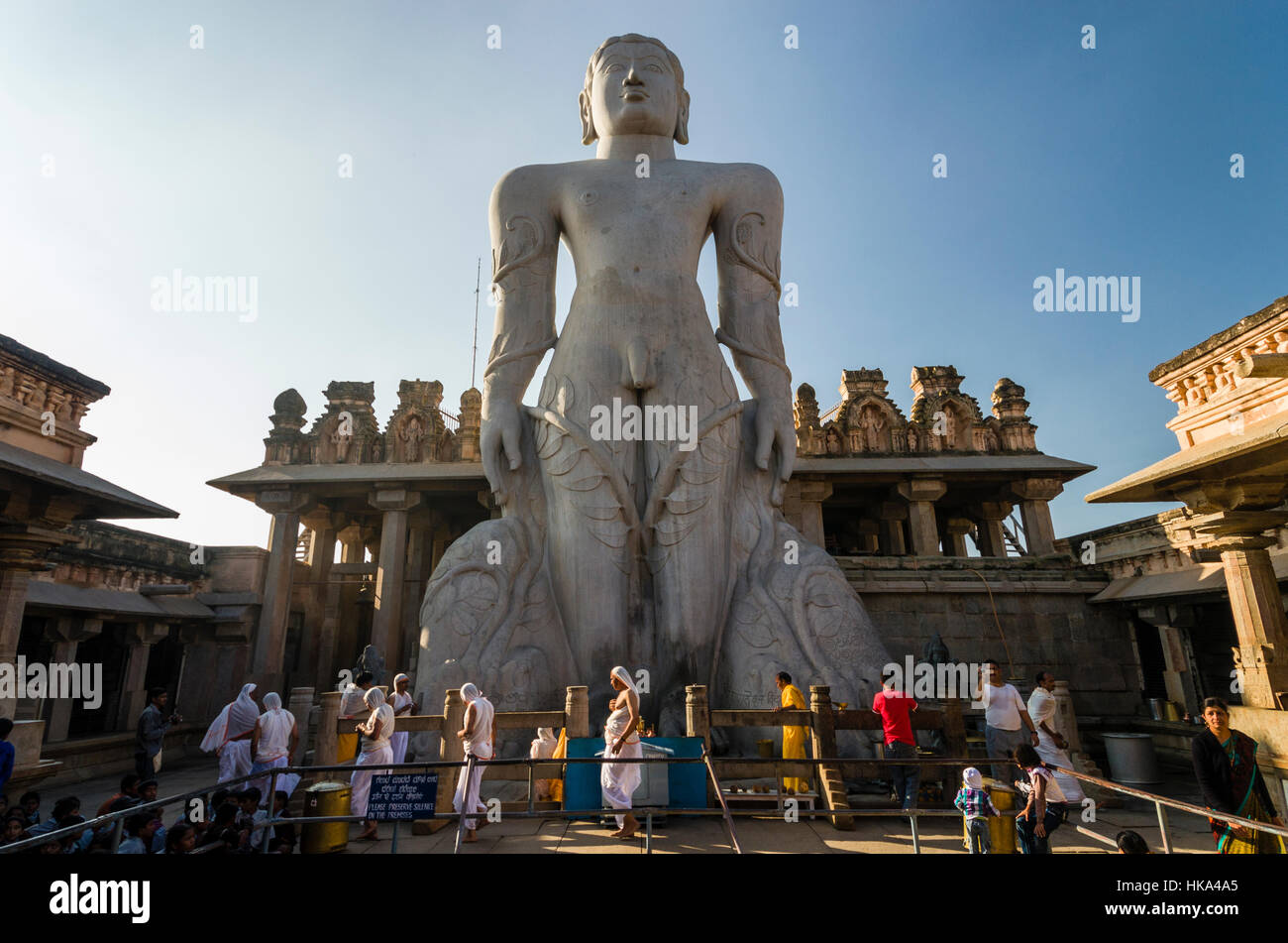 Gomateshwara, the tallest monolithic statue in the world, dedicated to