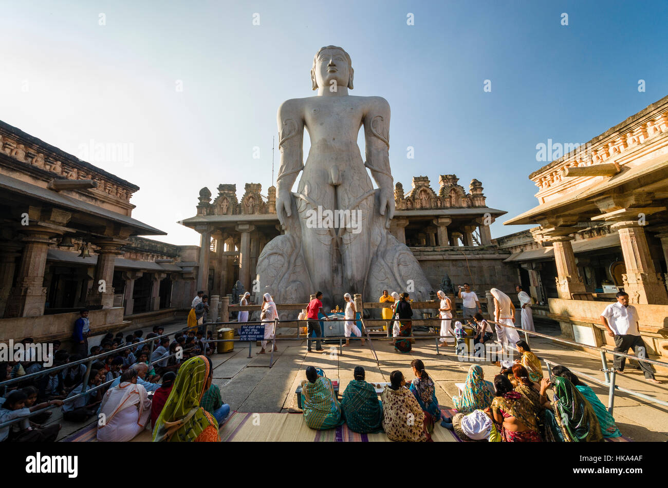 Gomateshwara, the tallest monolithic statue in the world, dedicated to