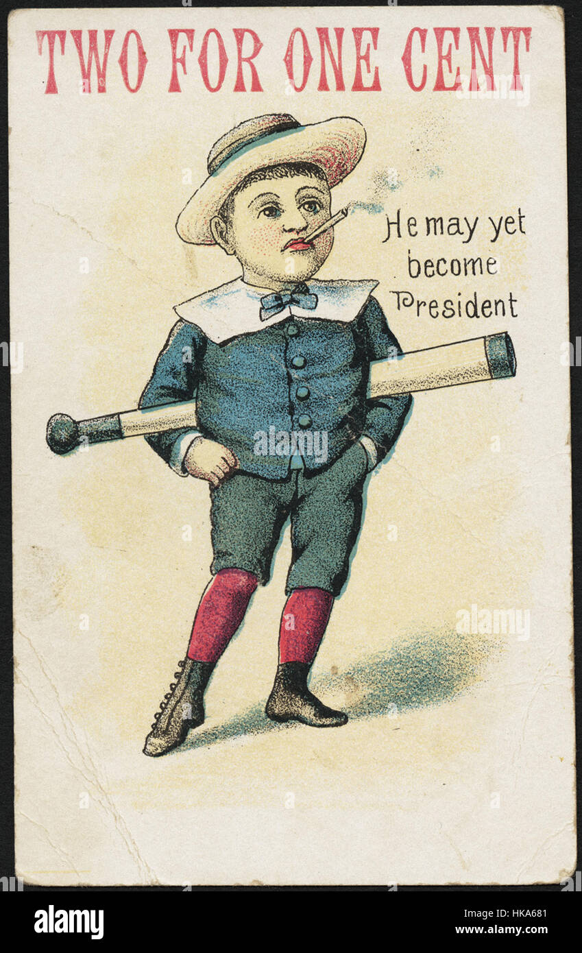 Two for one cent. He may yet become President. Stock Photo