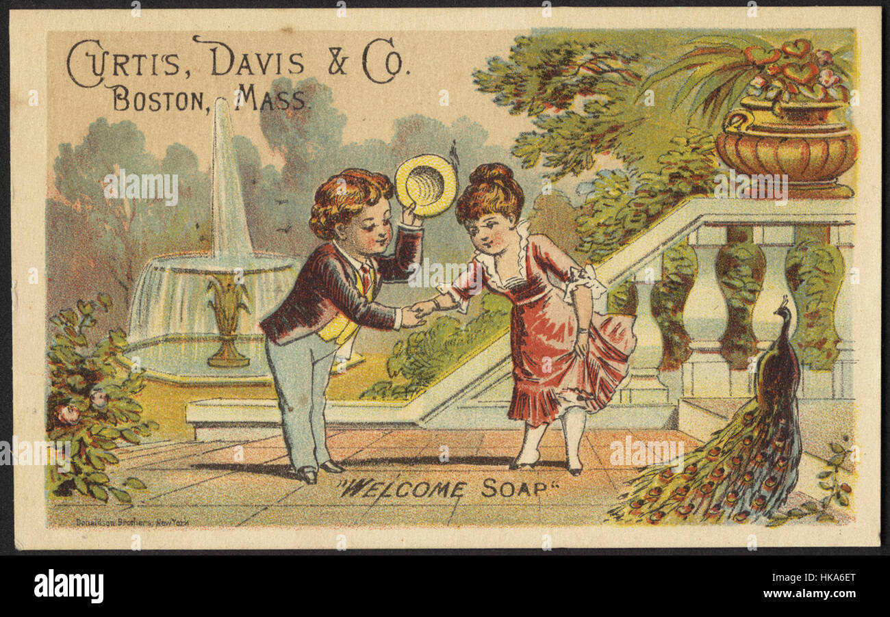 Welcome Soap - Curtis, David & Co, Boston, Mass. Stock Photo