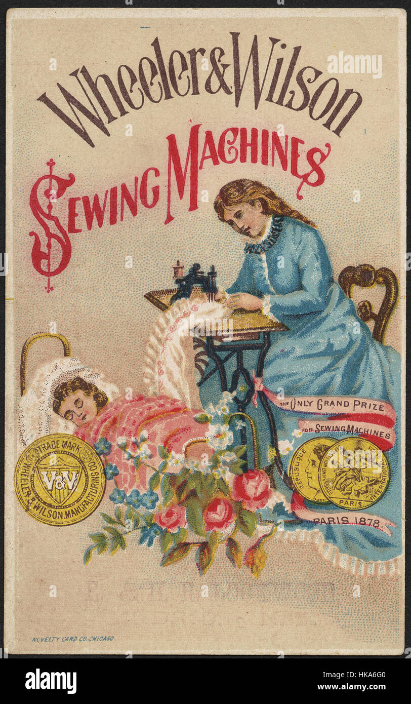 Wheeler & Wilson sewing machines. (front Stock Photo Alamy