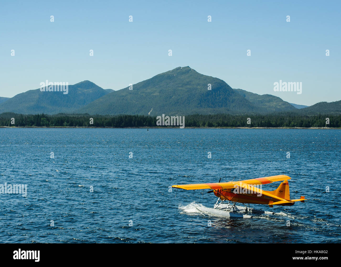 Water plane in Alaska Stock Photo