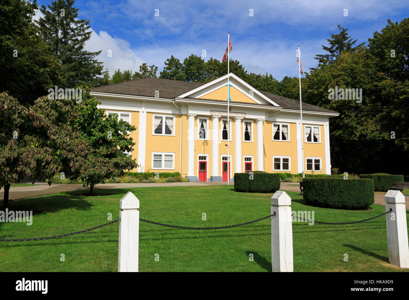 Fort Langley Community Hall, Fort Langley, Vancouver region, British Columbia, Canada Stock Photo