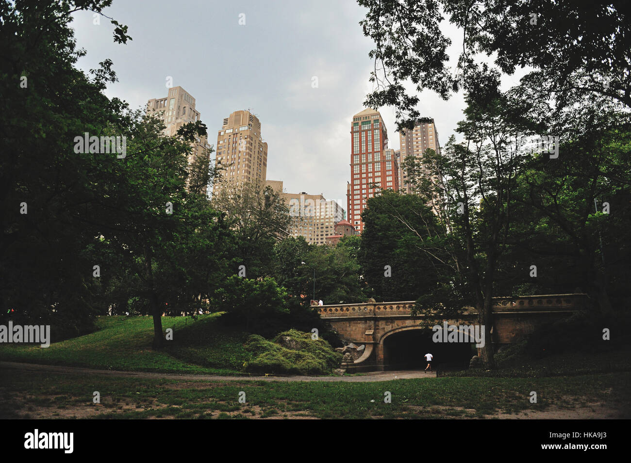 bridge in Central park in NYC Stock Photo