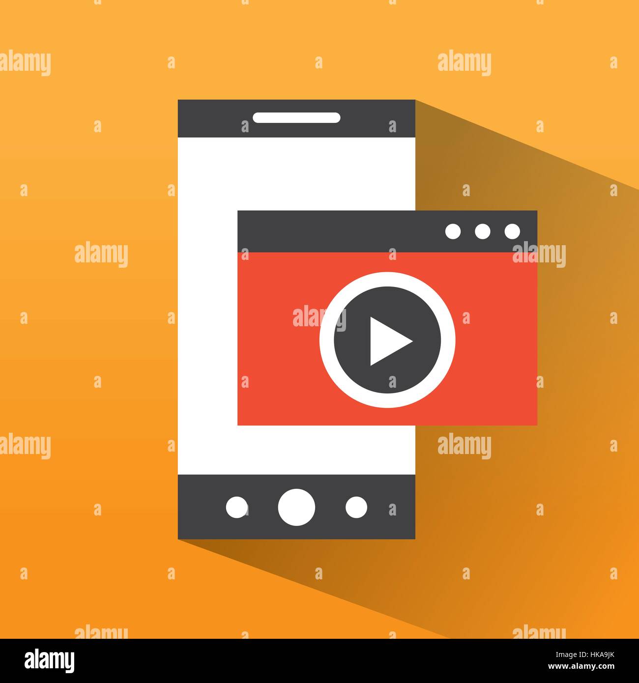 video player flat icon vector illustration design Stock Vector Image ...