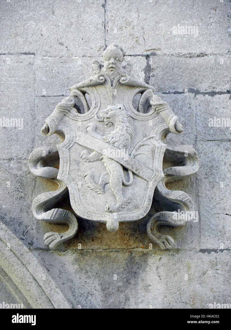 Korcula ancient artwork and craftmanship details,Croatia,Europe,28 Stock Photo