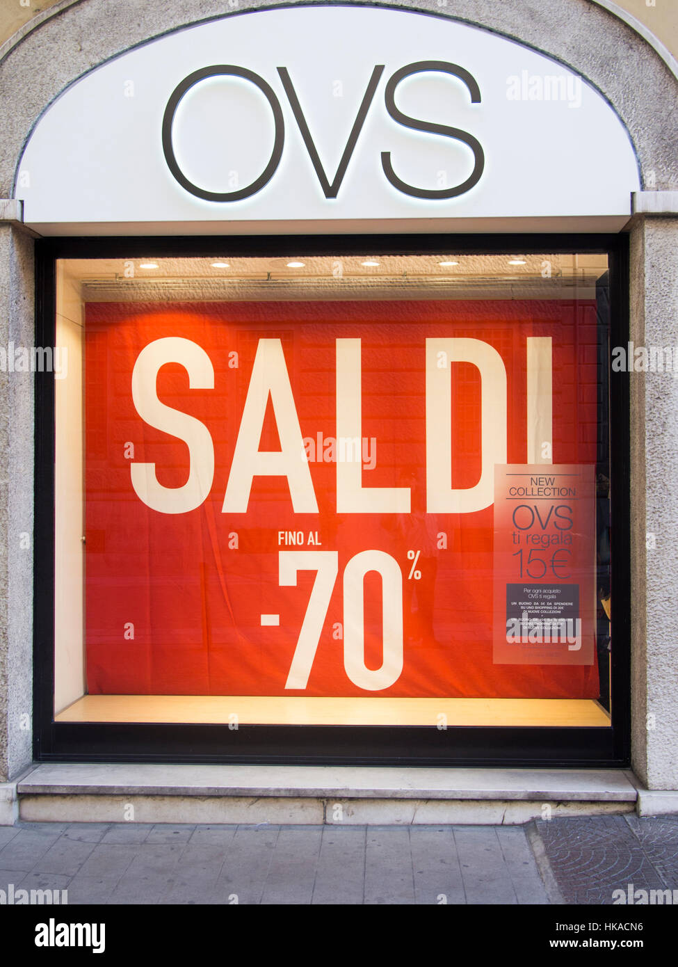 Saldi - sales - at Ovs, Italy Stock Photo - Alamy