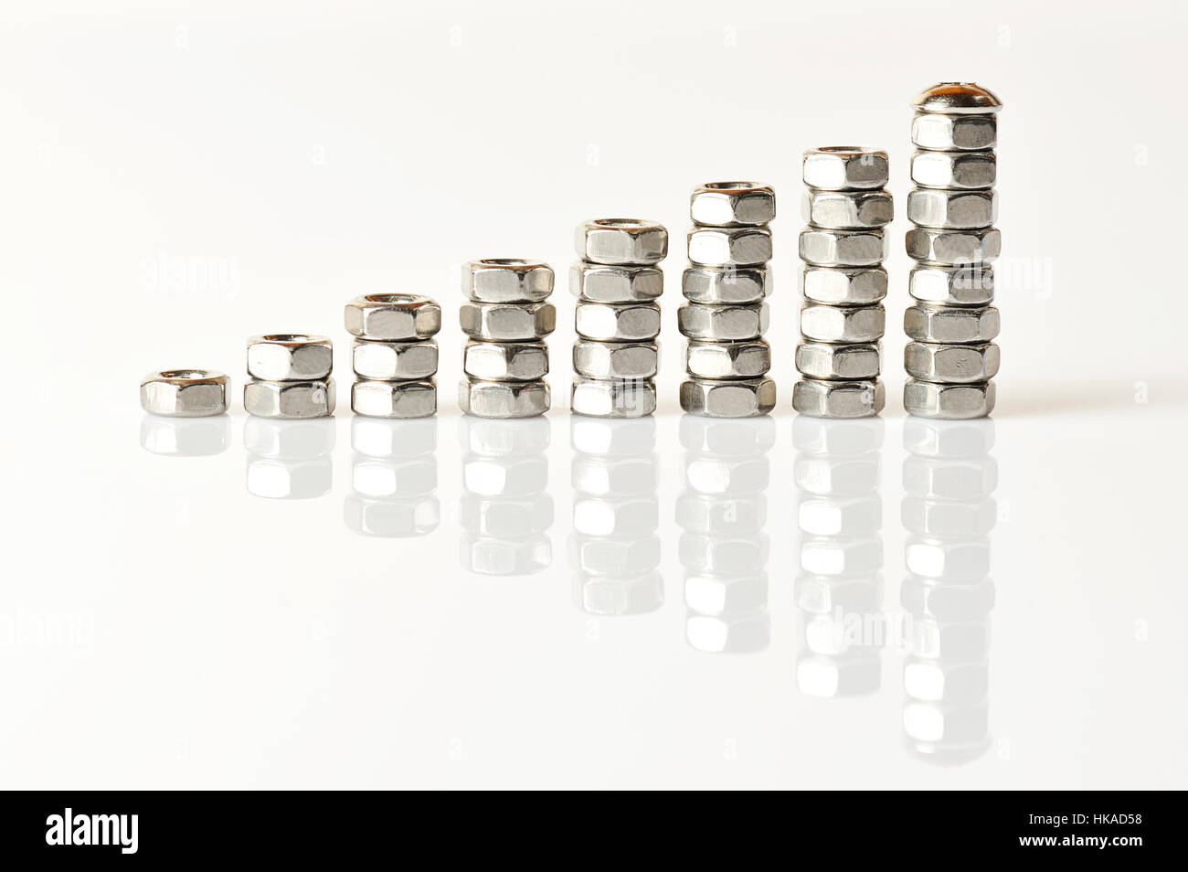 Growing diagram from nuts Stock Photo Alamy