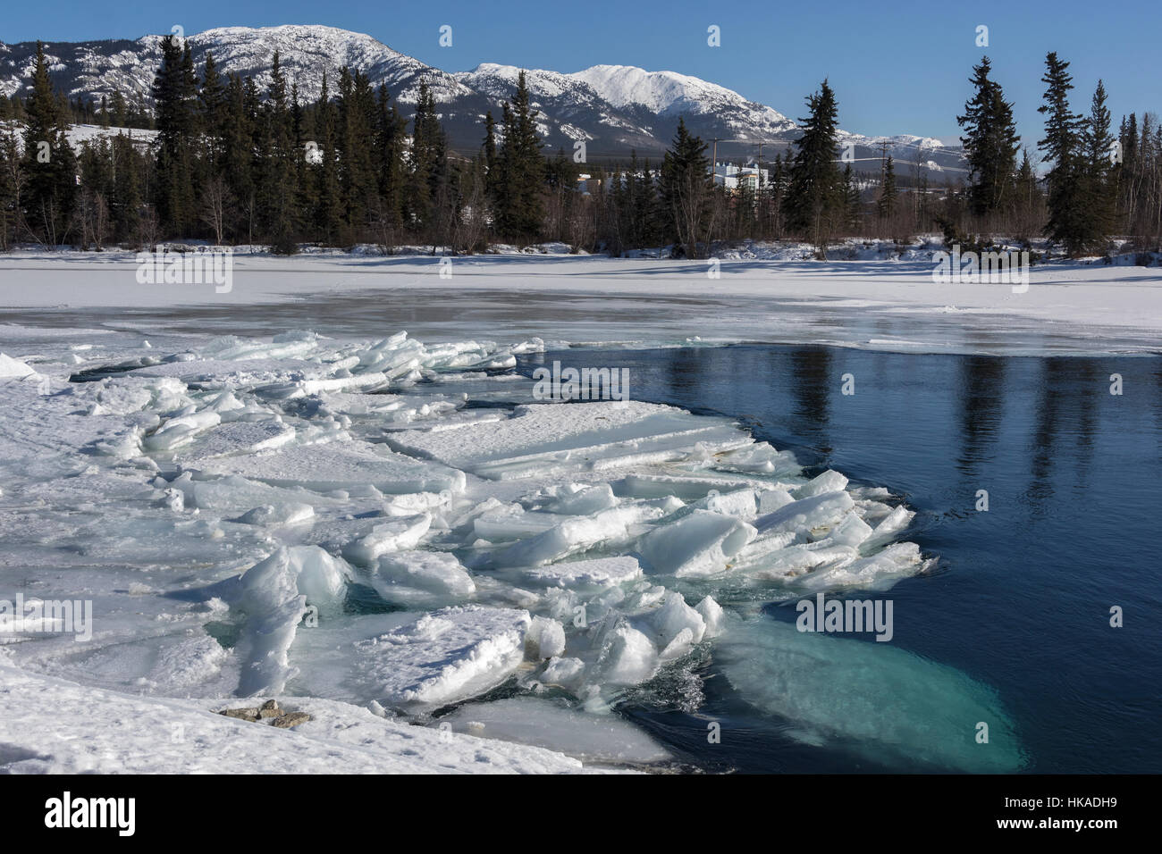 Ice Flow And Breakup On Potomac River Stock Photo, Royalty-Free