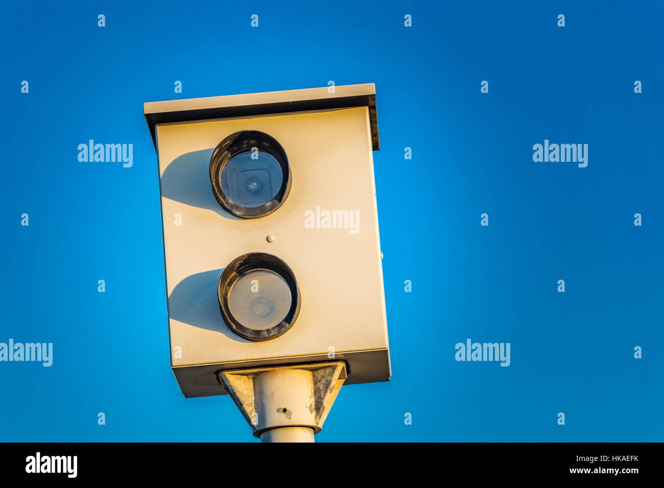 Speed trap camera for traffic control Stock Photo Alamy