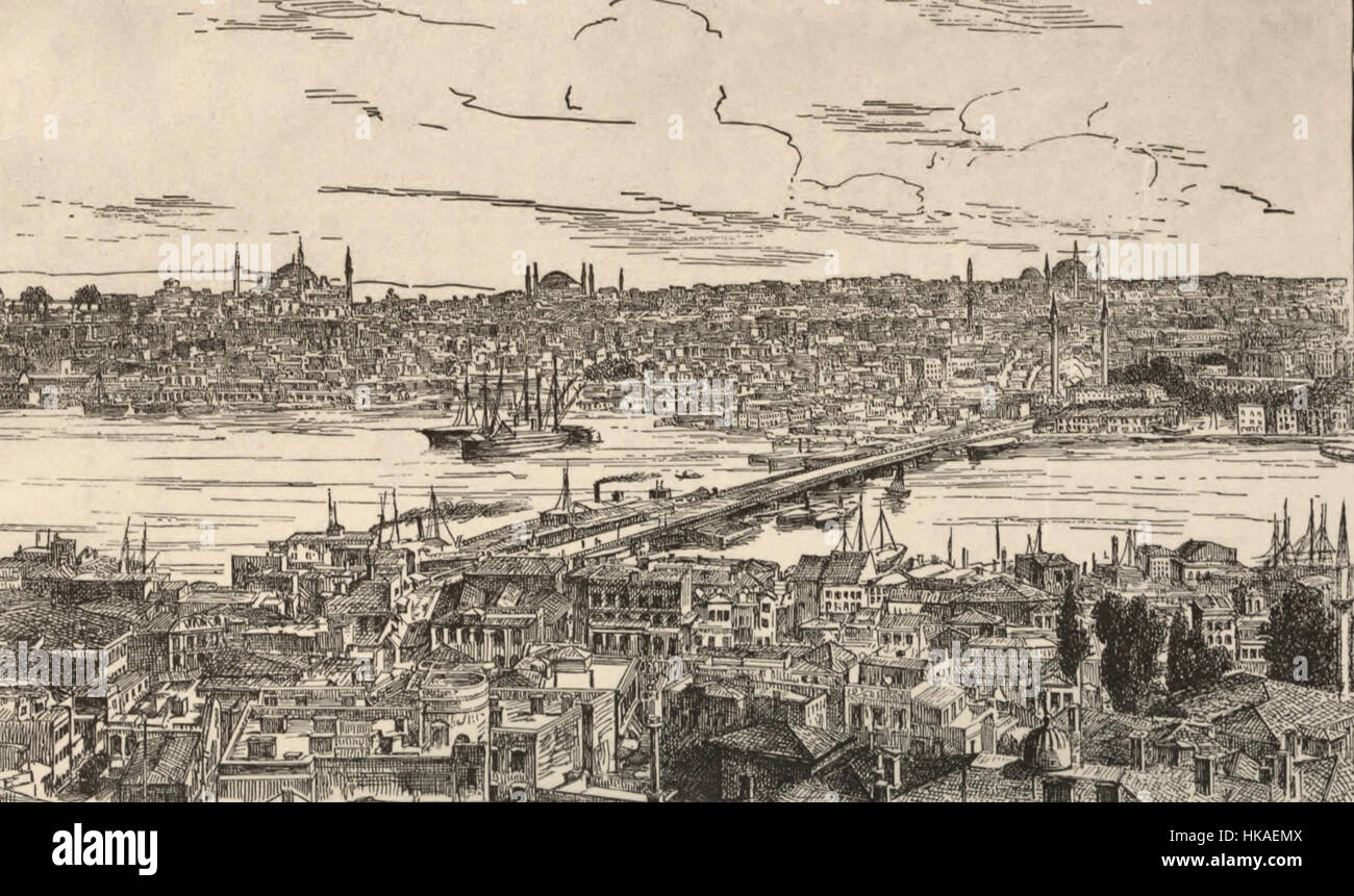 City of Constantinople, circa 1900 Stock Photo