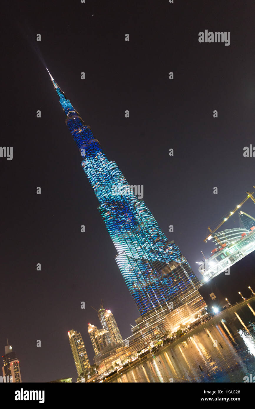 Burj Khalifa, world's tallest skyscraper, Dubai, United Arab Emirates. Stock Photo
