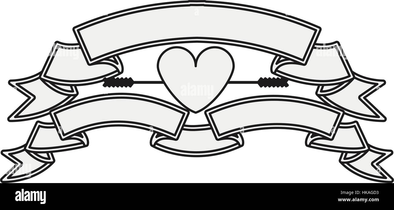 silhouette with set labels and heart Stock Vector Image & Art - Alamy