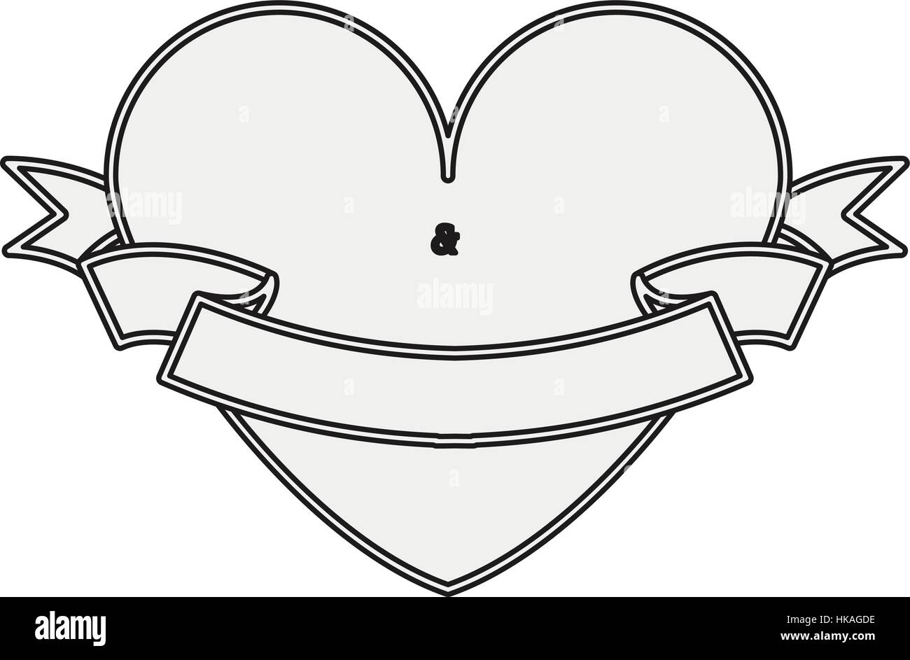 silhouette heart shape with label Stock Vector Image & Art - Alamy