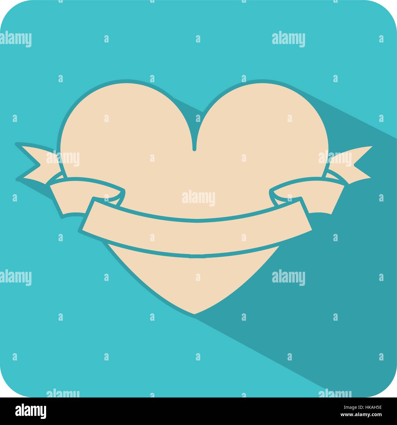 square shape with big heart and label Stock Vector Image & Art - Alamy
