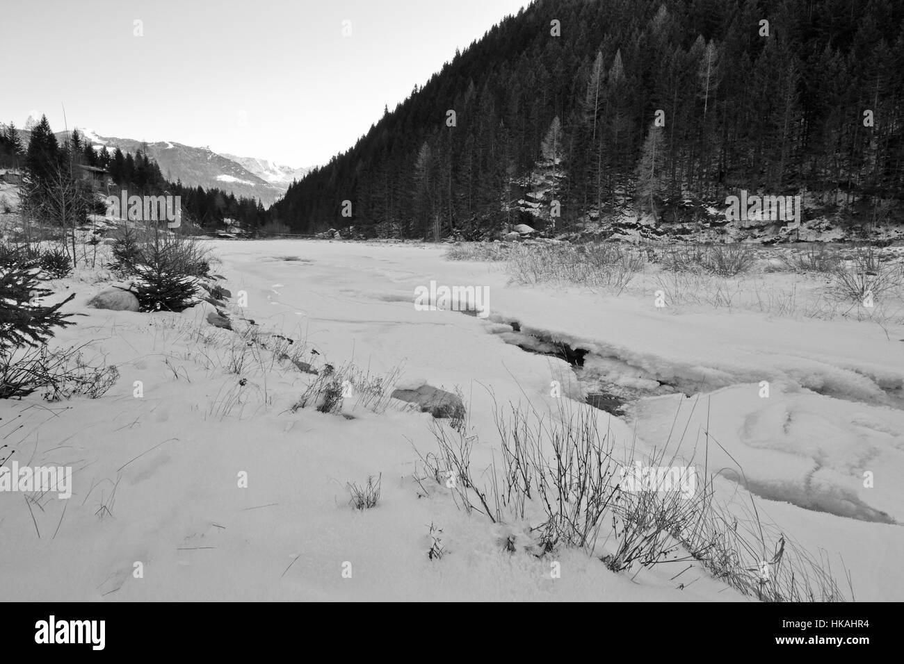 Mountain in nature landscape Black and White Stock Photos & Images - Alamy