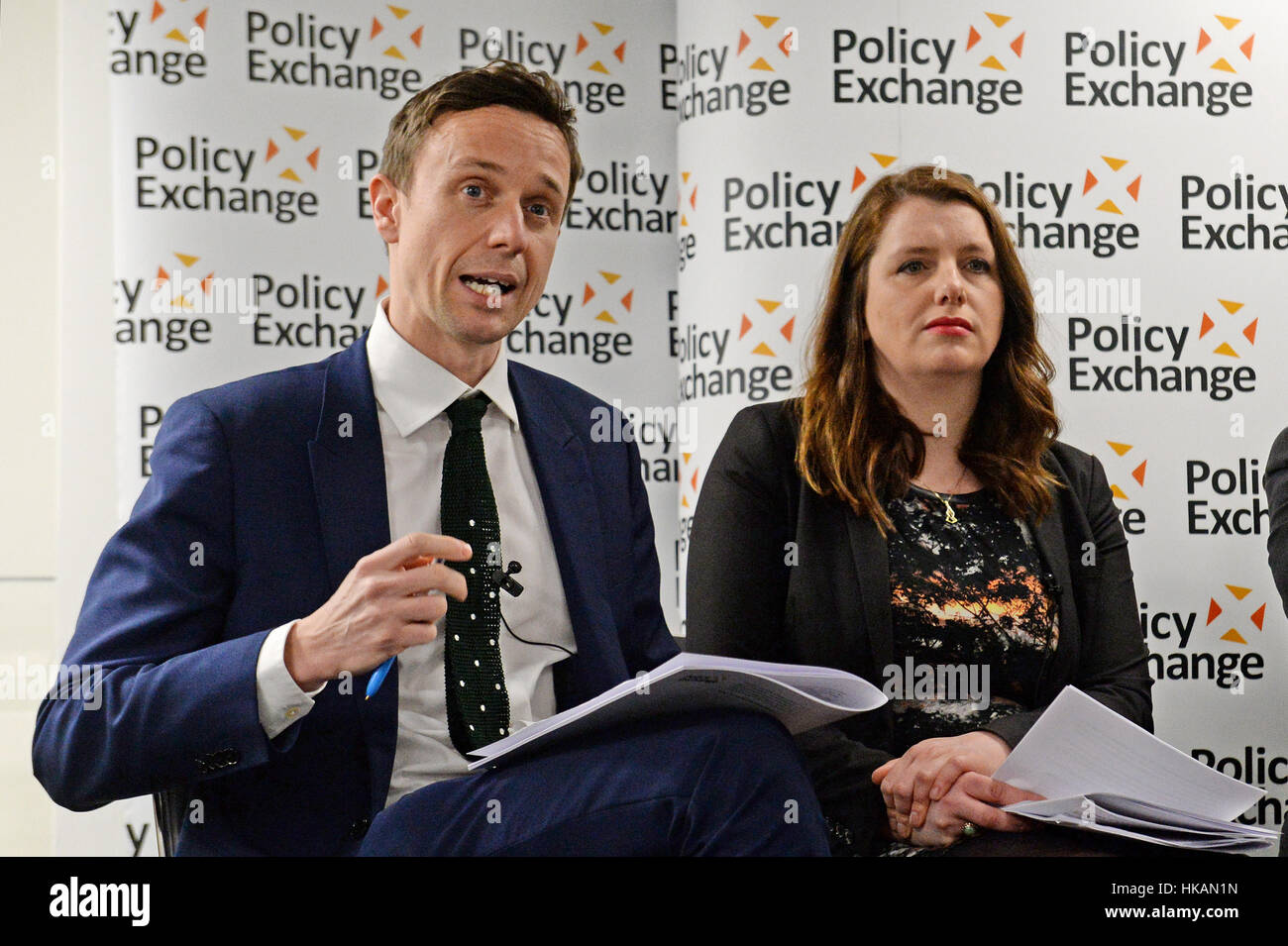 Professor John Bew (left) and Alison McGovern MP at the launch of a new
