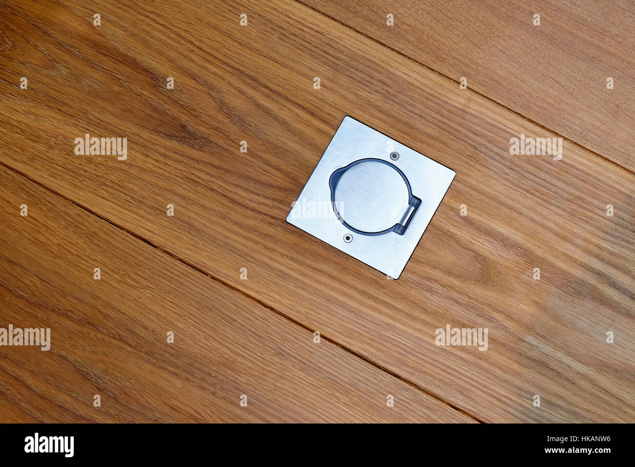 Protection Cap Of A Electrical Outlet On The Floor Stock