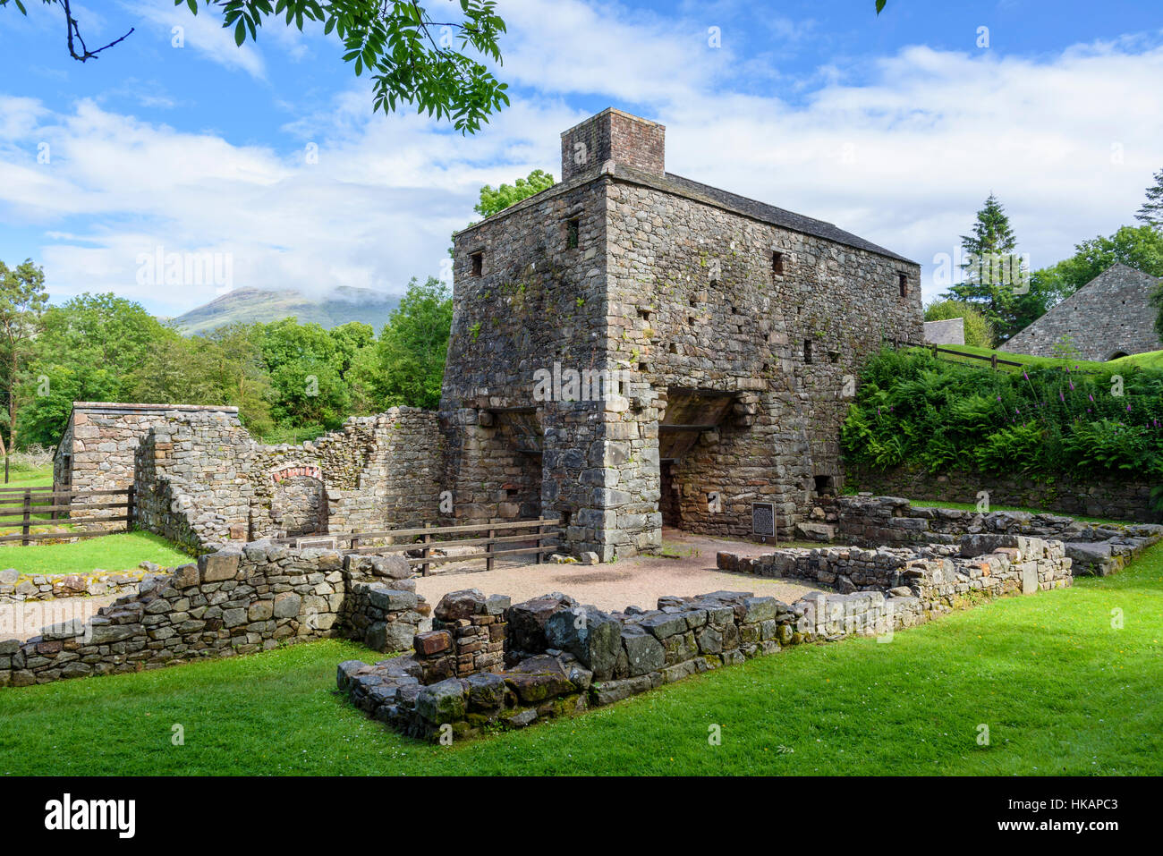 Bunaw remains of ancient iron ore blast furnace, Argyll & Bute Stock