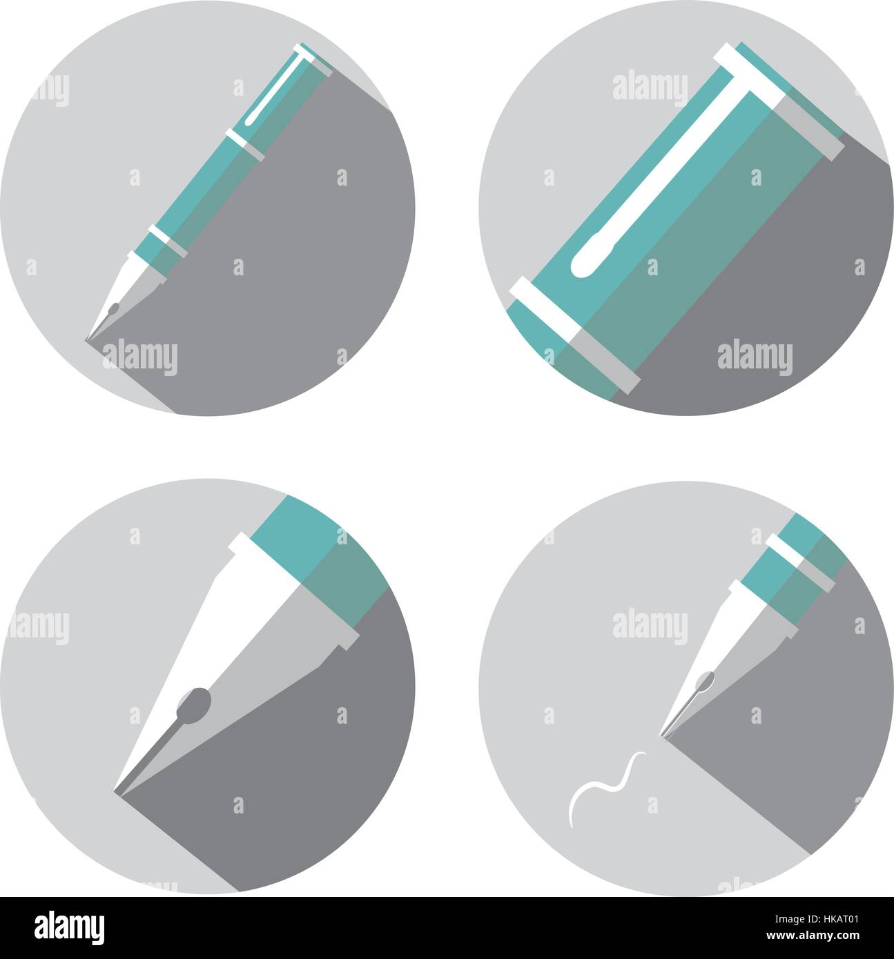 fountain pen flat icon. vector illustration Stock Vector Image & Art ...