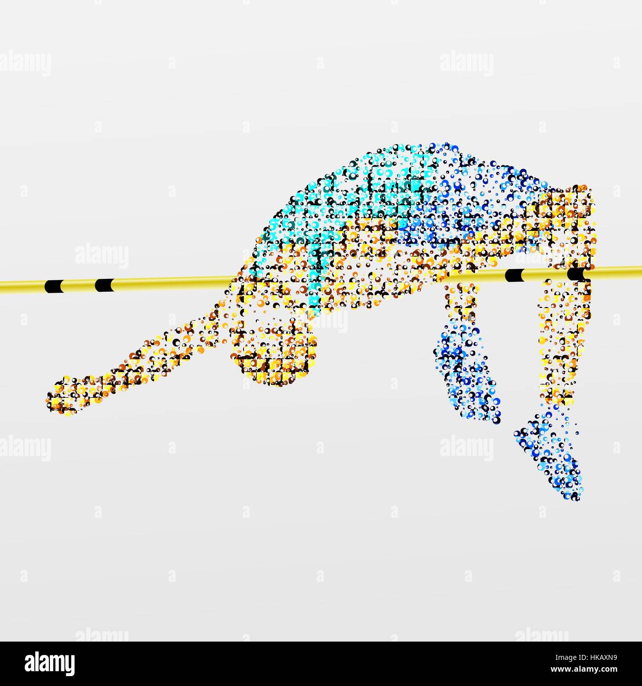 The athlete jumps in height. Vector illustration Stock Vector Image ...