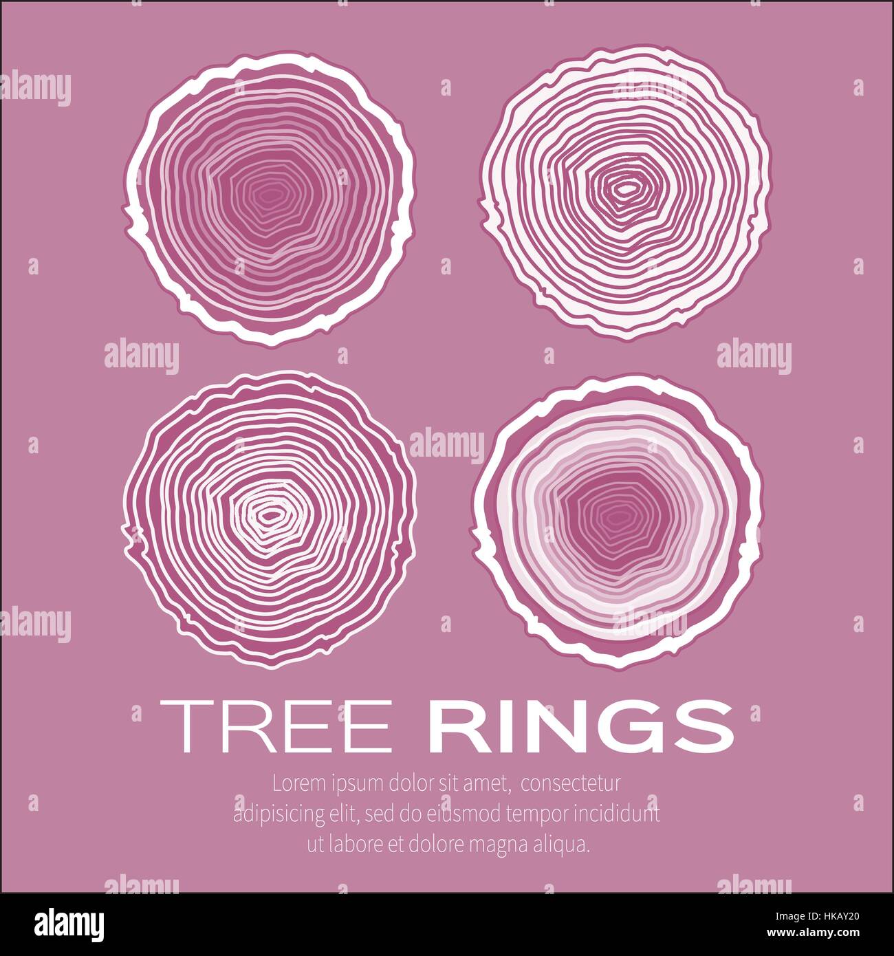 Tree rings background and saw cut tree trunk vector, forestry and ...