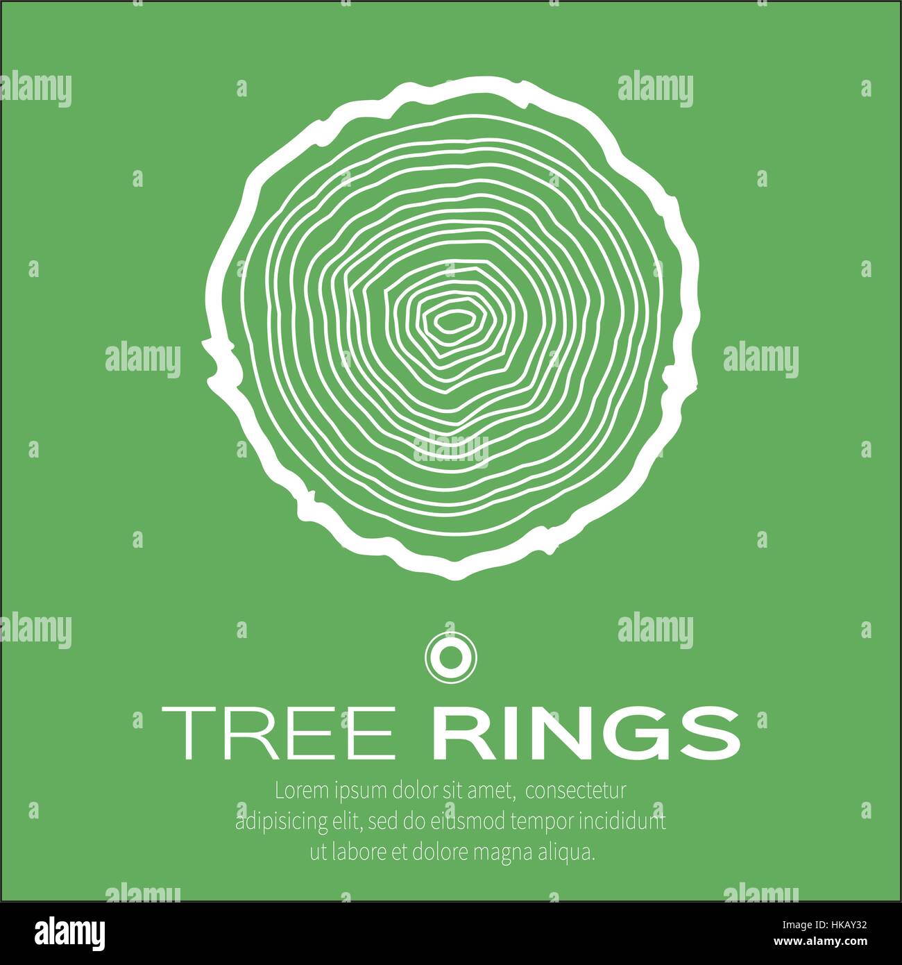 Tree rings background and saw cut tree trunk vector, forestry and