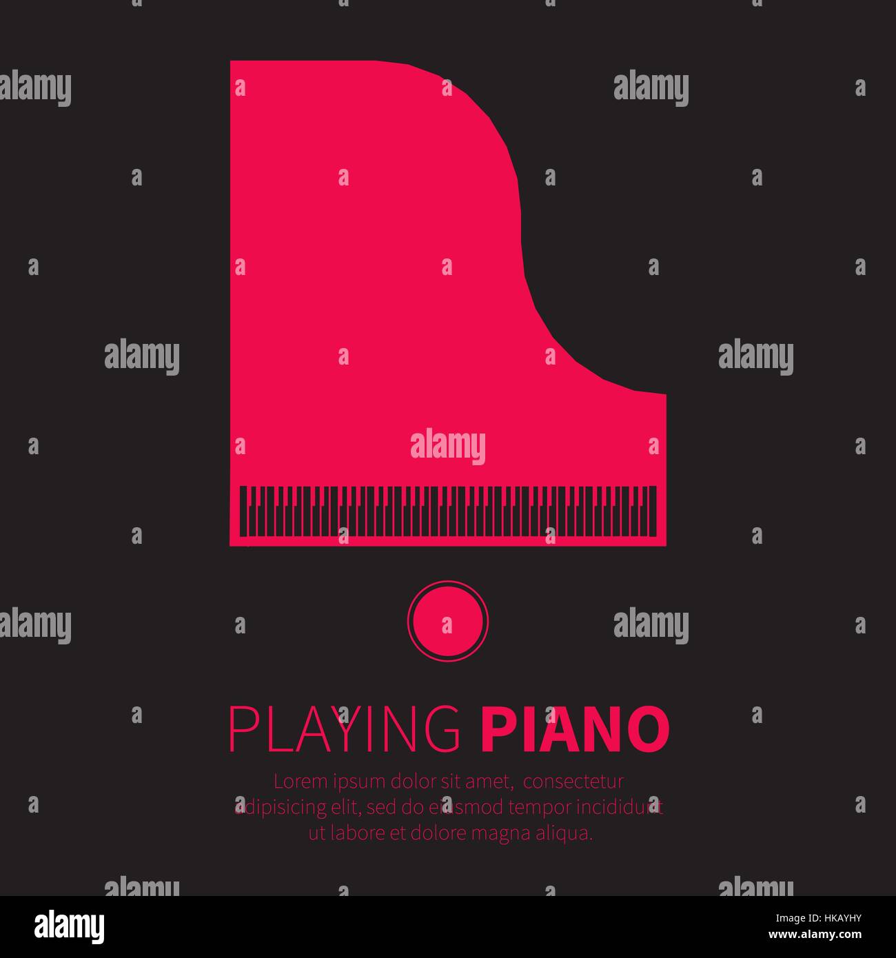 Grand piano and chair. Music instrument. Vector illustration Stock ...