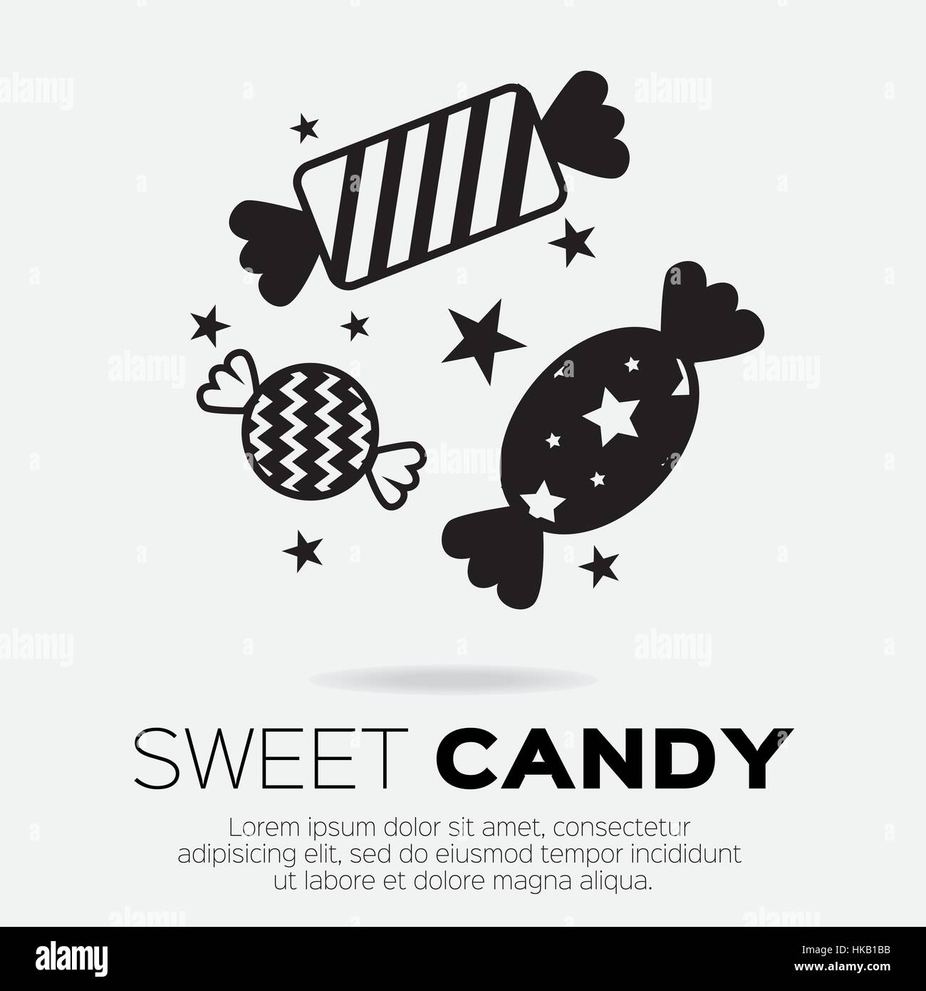 Candy icon. Sweetness mono vector symbols Stock Vector Image & Art Alamy