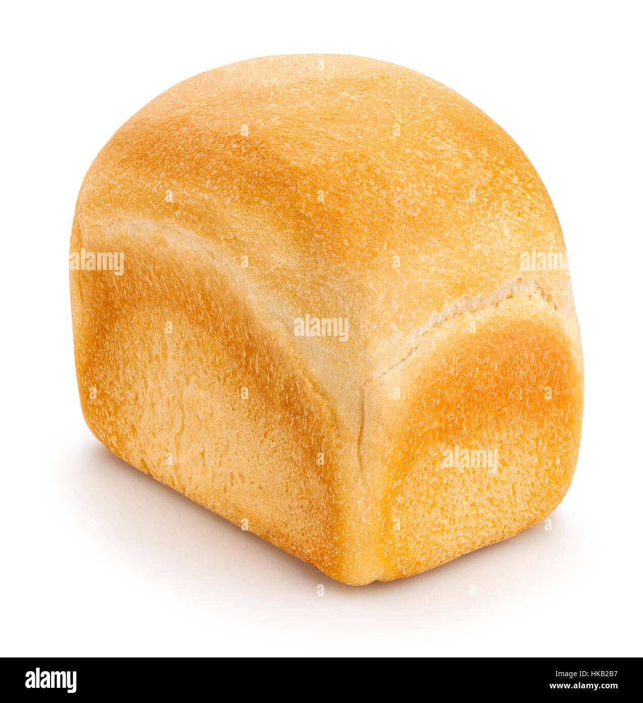 white bread loaf isolated Stock Photo