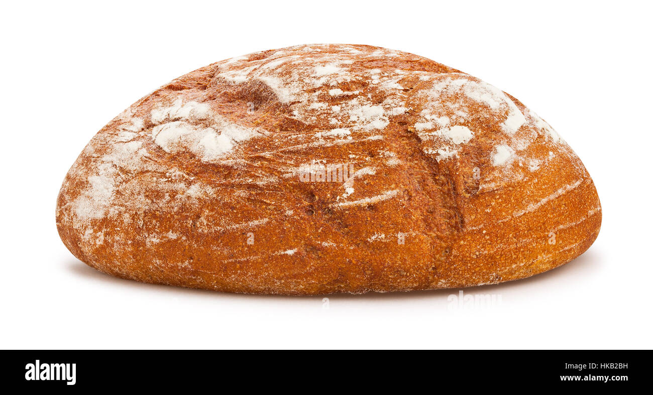 brown bread loaf isolated Stock Photo