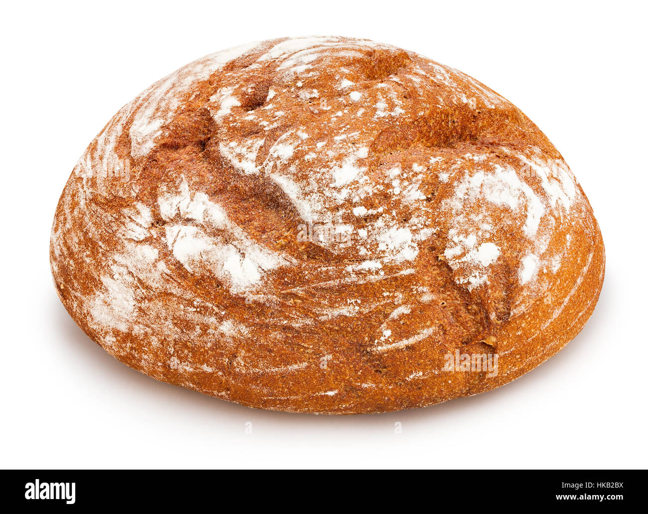brown bread loaf isolated Stock Photo
