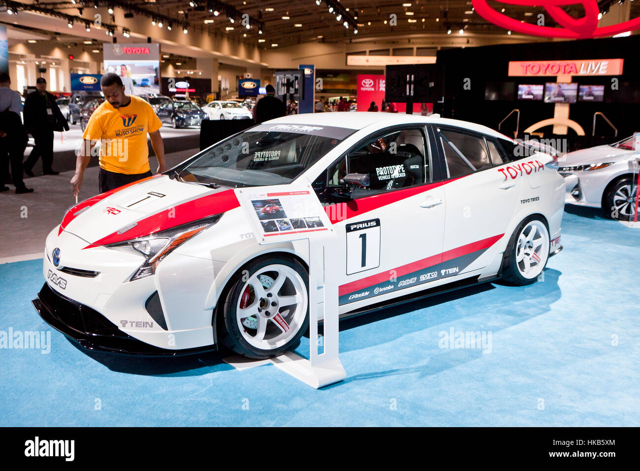 Washington, USA. 26th January, 2017. The annual Washington Auto Show brings many of the major auto makers to Washington, D.C., highlighting new safety features and models in electric vehicles and luxury/sport crossovers. Credit: B Christopher/Alamy Live News Stock Photo