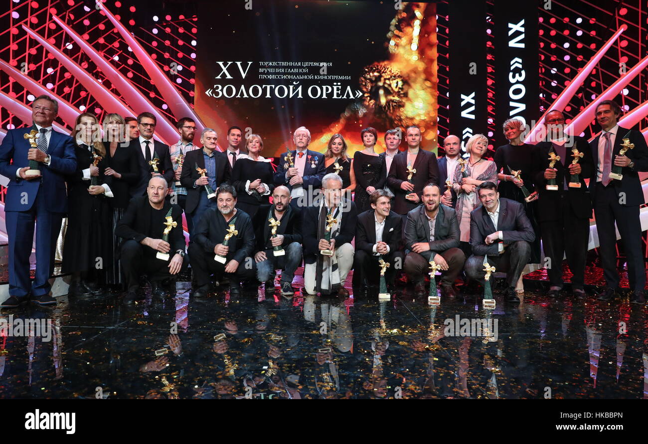 Moscow Russia 27th Jan 2017 Winners Of The 15th Golden