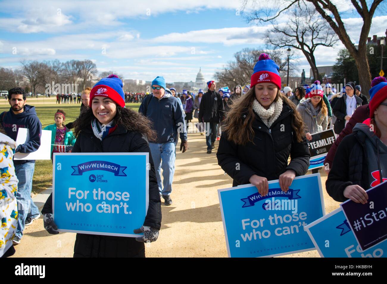 Washington, DC, USA. 27th Jan, 2017. Thousands participate to the March