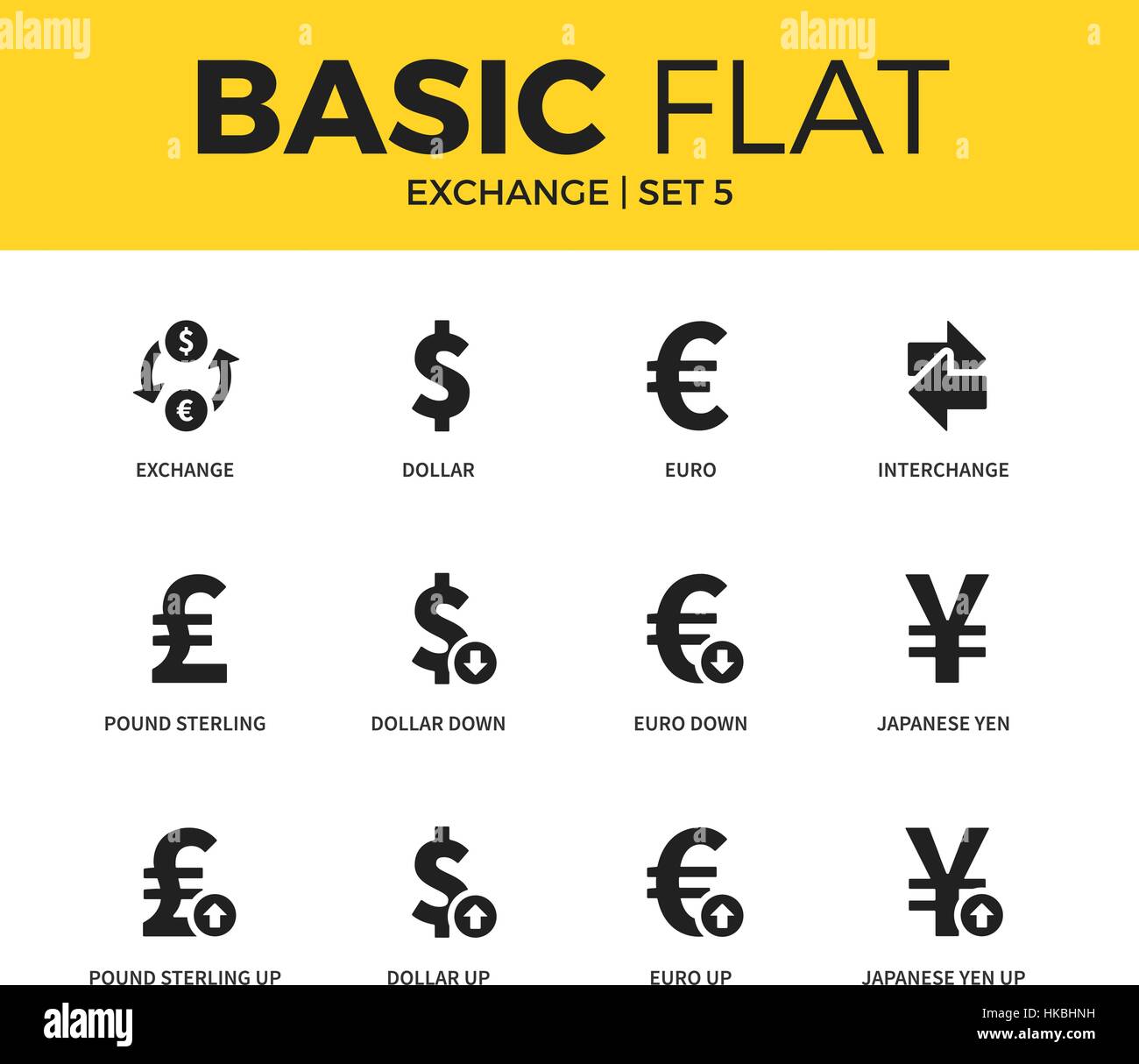 Basic set of exchange icons Stock Vector Image & Art Alamy