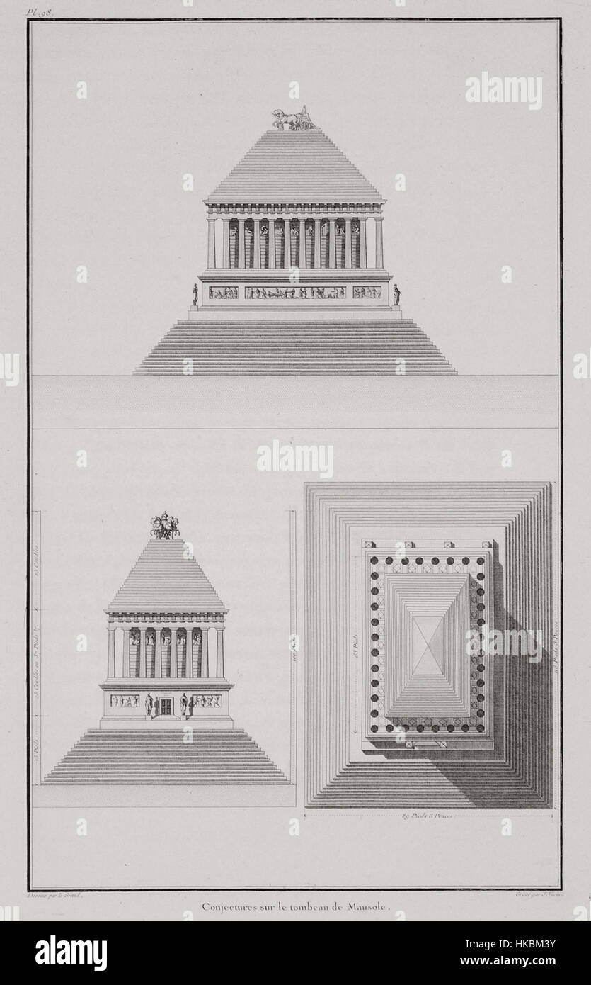 Conjectures sur le tombeau de Mausole   Choiseul gouffier Gabriel Florent Auguste De   1782 Stock Photo