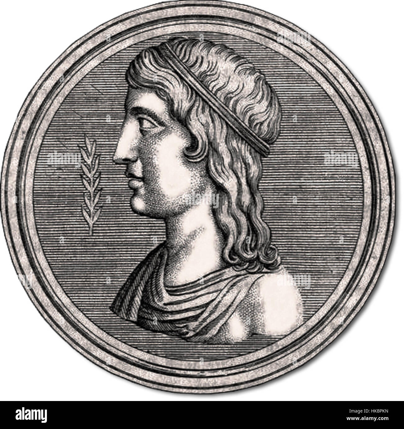 This artwork represents Apuleius, a Roman author, philosopher, and ...