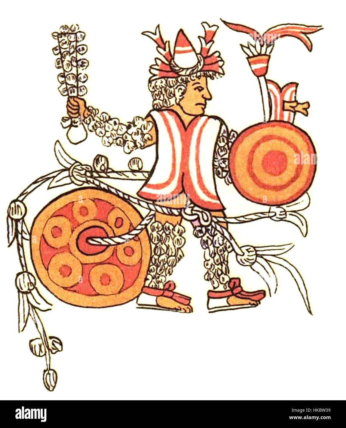 Codex Magliabechiano ritual sacrificial combat Stock Photo - Alamy