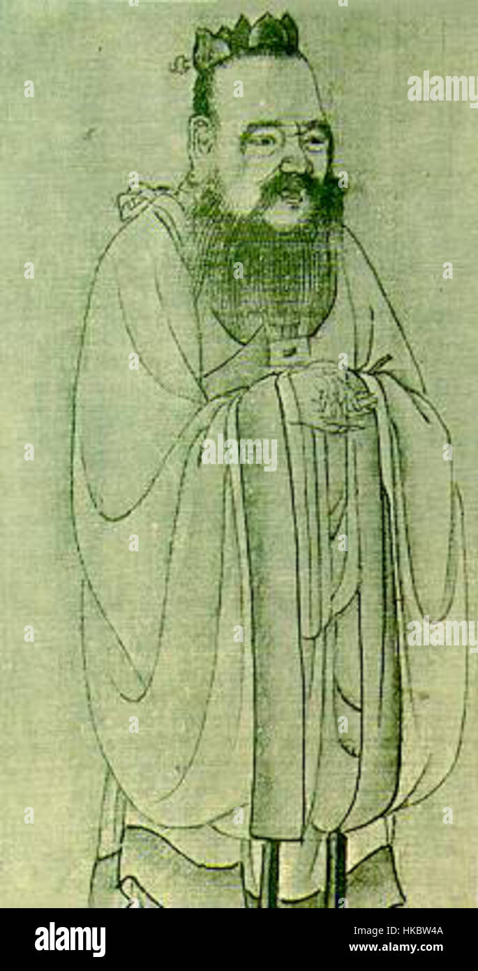 This artwork portrays Confucius, the influential Chinese philosopher ...