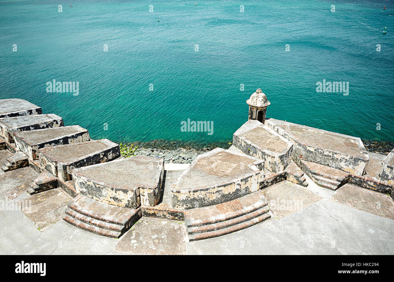 Fort in Puerto Rico coast Stock Photo Alamy