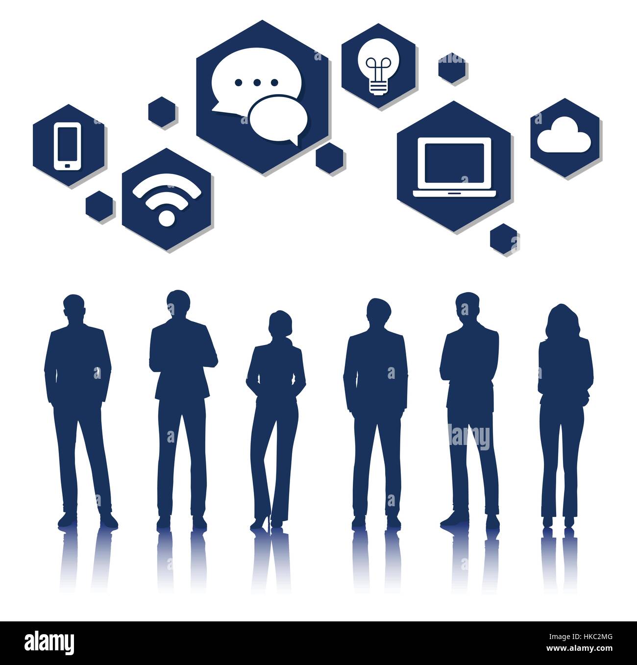 Vector UI Illustration Business People Concept Stock Vector Image & Art ...