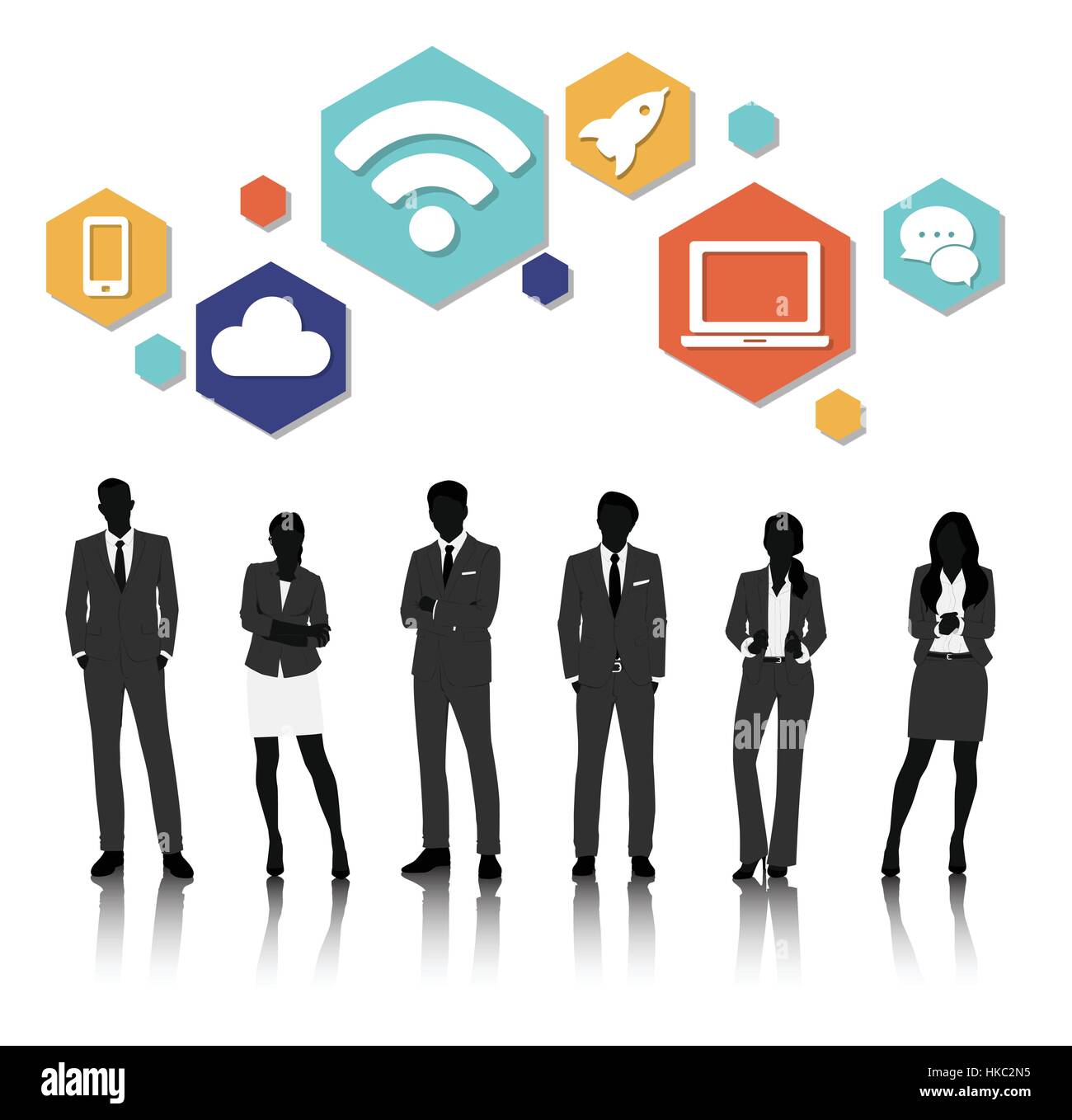Vector UI Illustration Business People Concept Stock Vector Image & Art ...