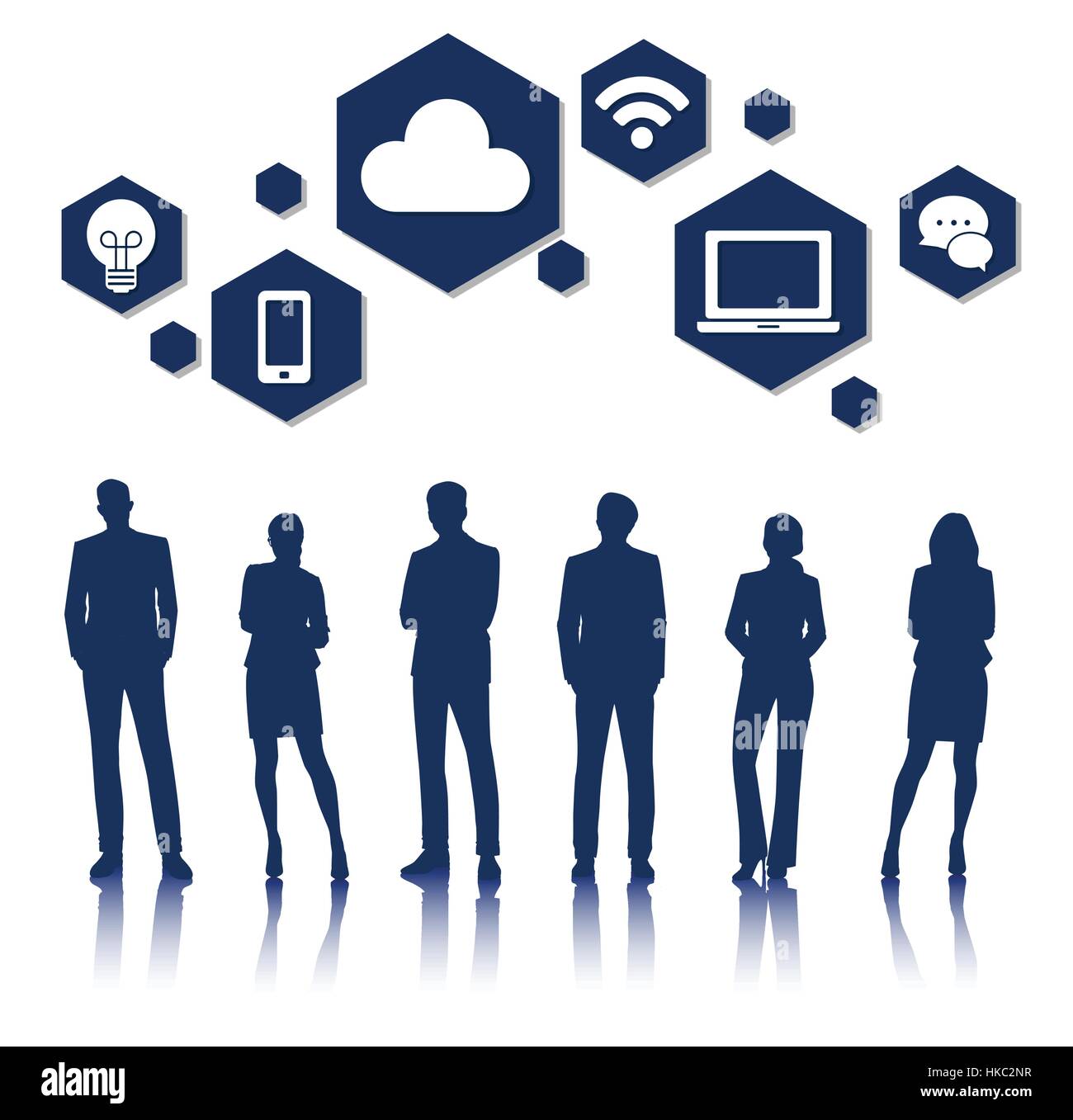 Vector UI Illustration Business People Concept Stock Vector Image & Art ...