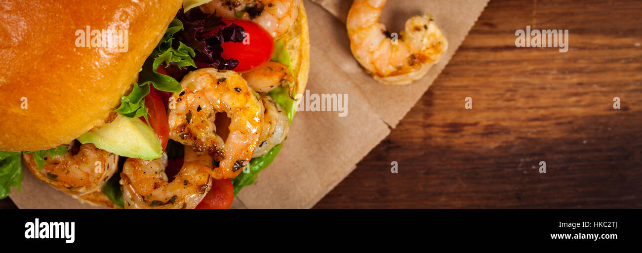 Shrimp Burgers Stock Photo