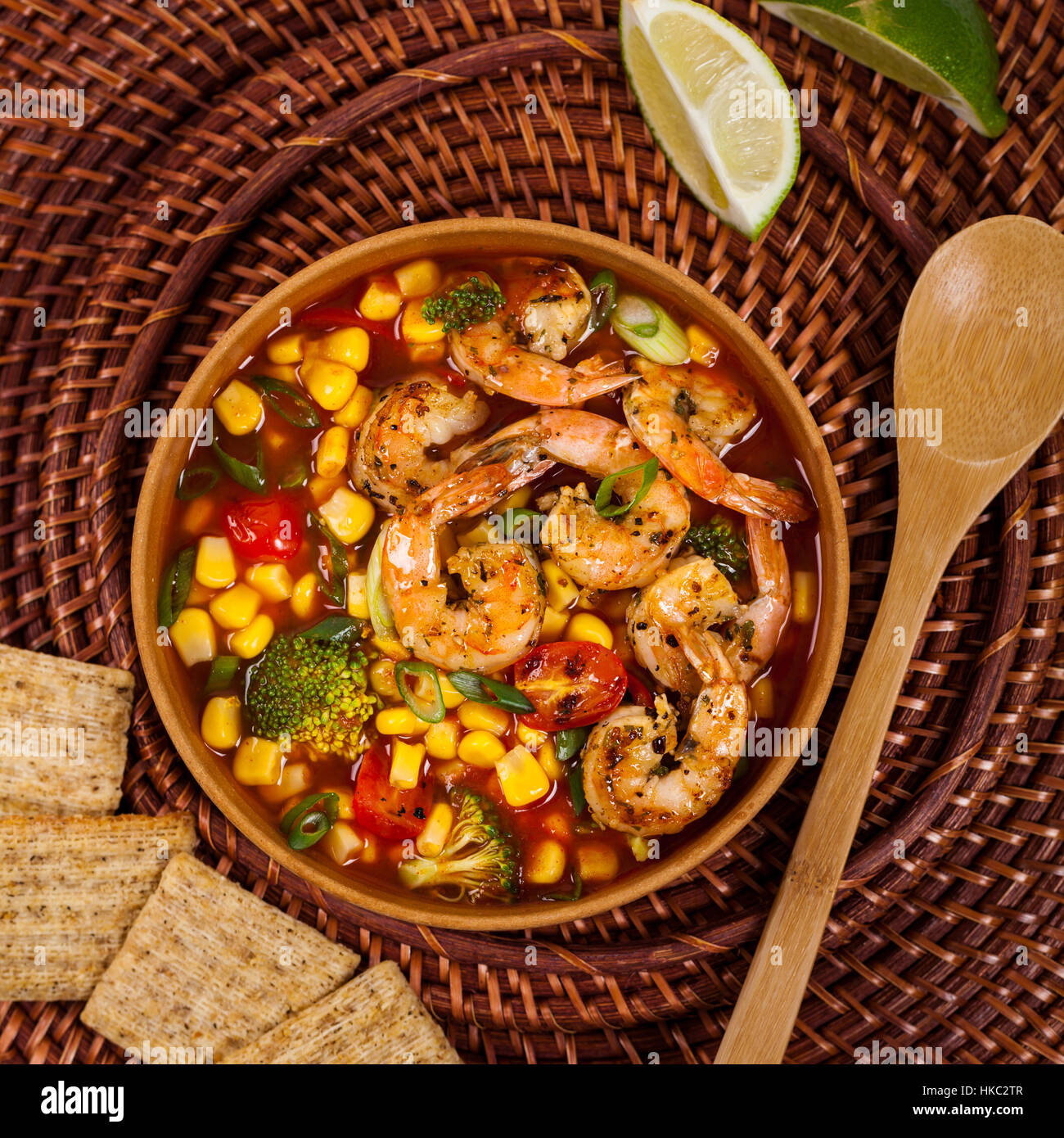Shrimp Soup Stock Photo - Alamy